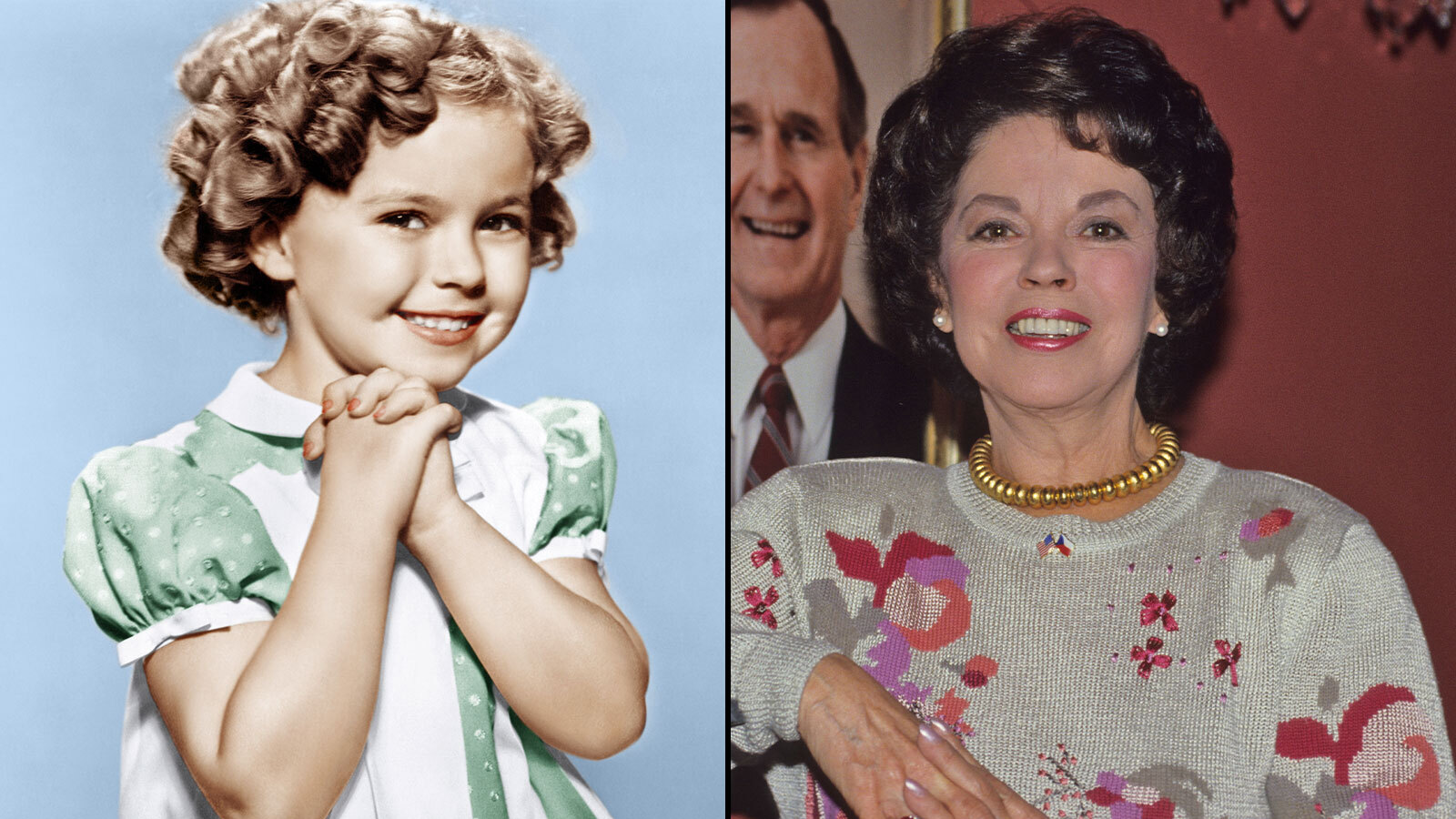 Shirley Temple then and now.