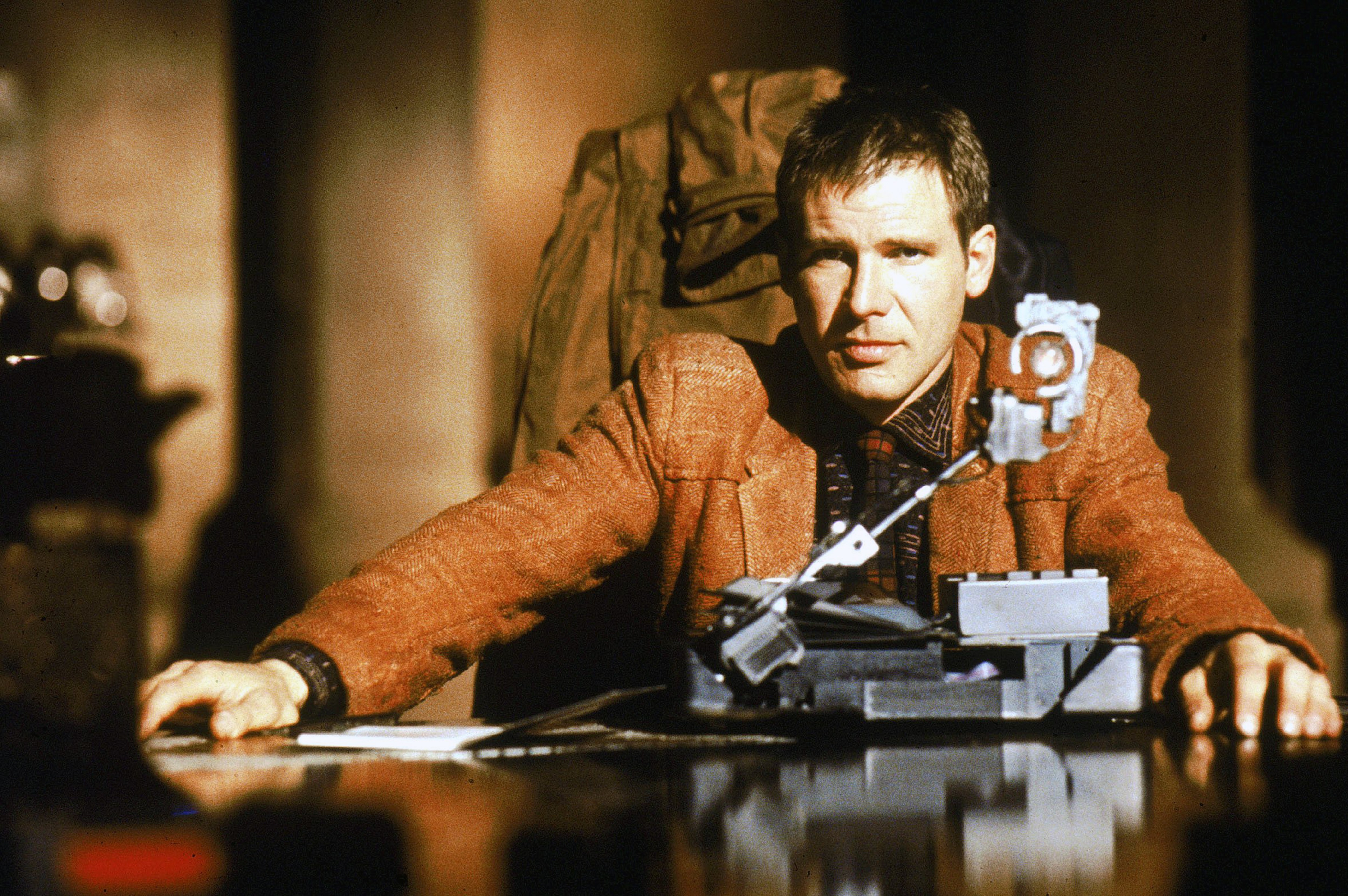 Harrison Ford in a scene from Blade Runner.