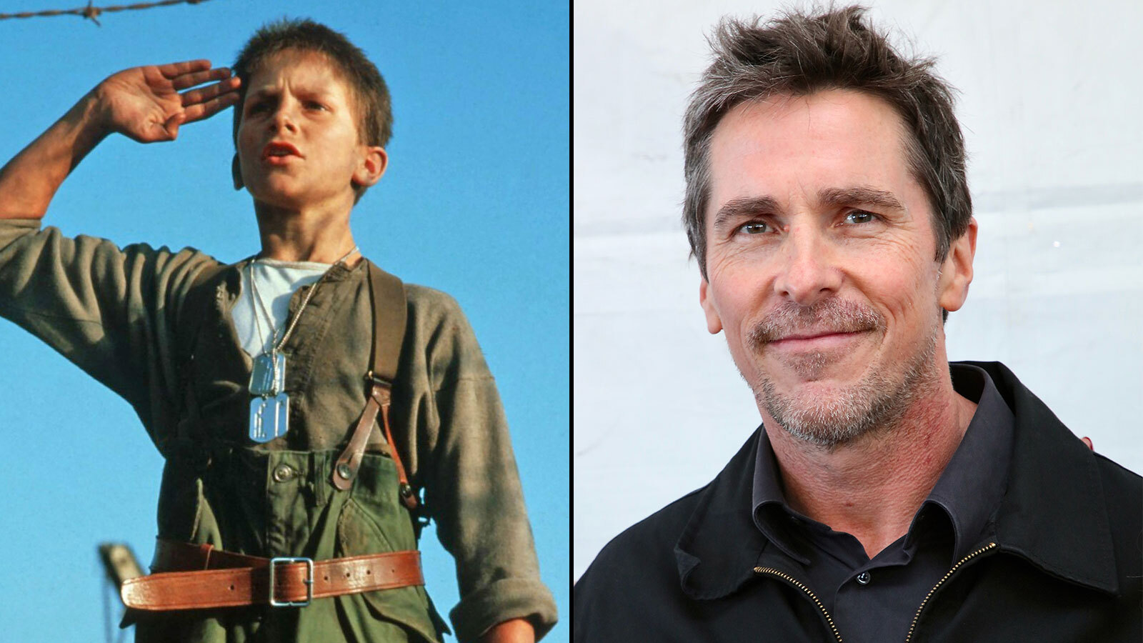 Christian Bale as a child and as an adult.