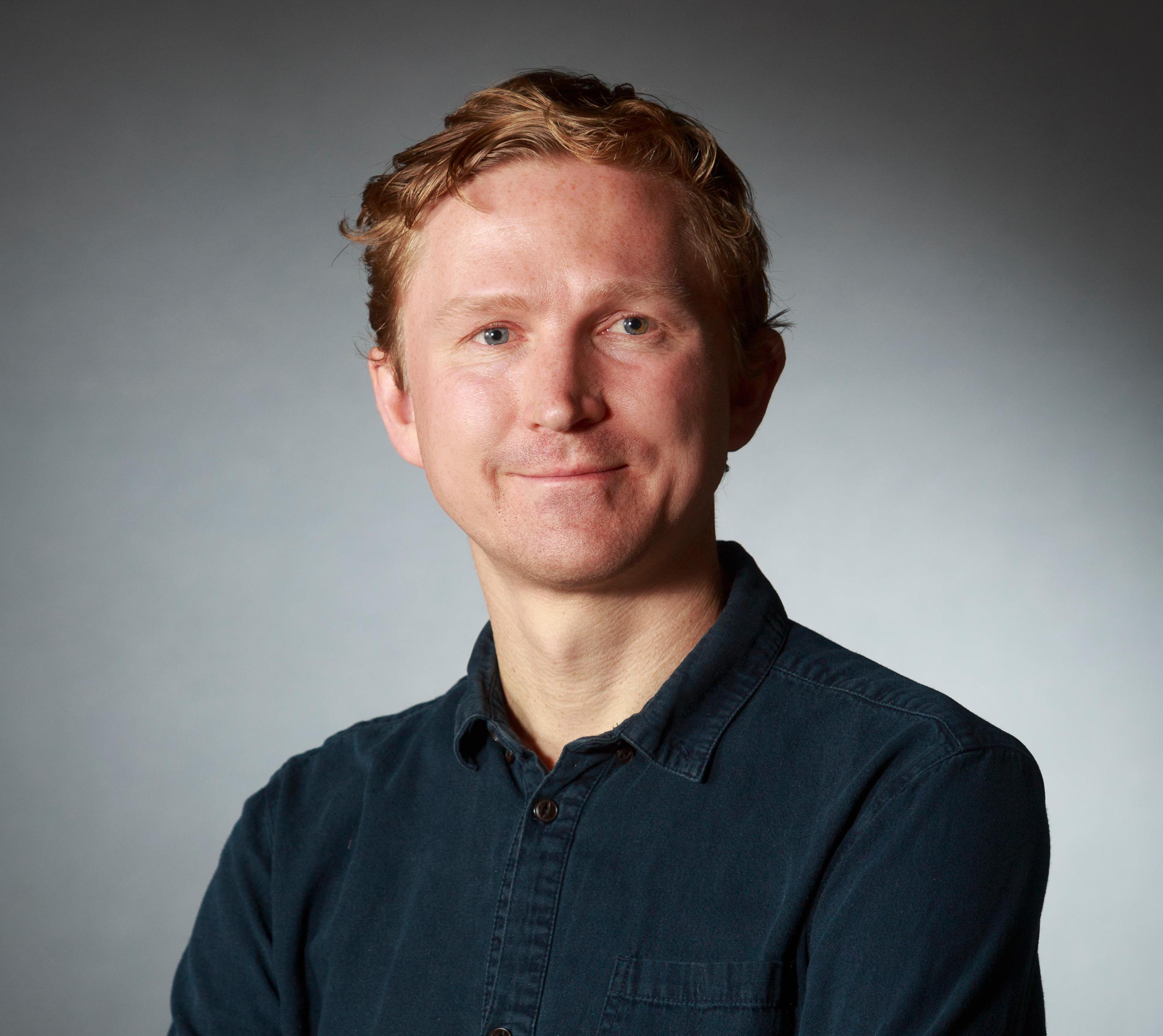 Portrait of Joe Dunthorne at the Edinburgh International Book Festival.